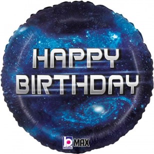 Galaxy Happy Birthday Space Themed Balloon